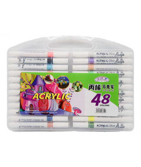 Marker Acrilic 48 culori, cutie plastic, ML50-7